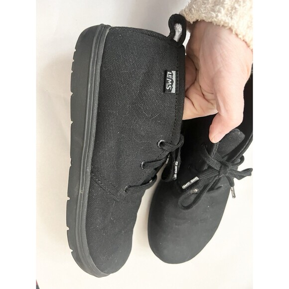 LEMS Boots Men's 9.5 Women's 11 Black Canvas Lace Up Chukka Ankle Comfort EUC - Picture 4 of 7